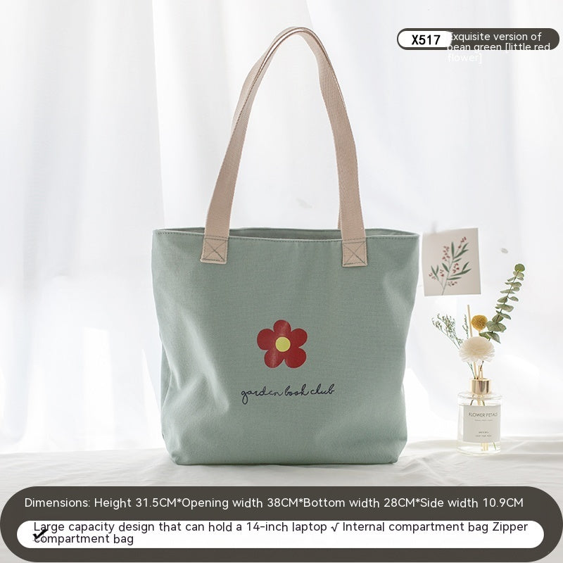 Women's Large Capacity Canvas Artistic Shoulder Tote Bag