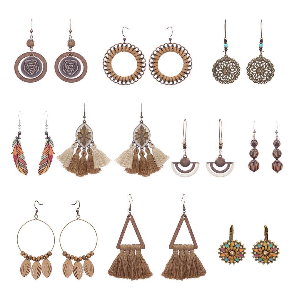 Bohemian Woven Earrings in 10 Styles - Wazzi's Wear