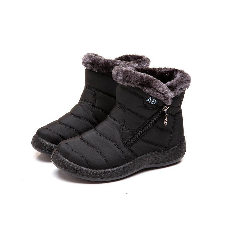 Women’s Waterproof Ankle Snow Boots with Plush Lining and Side Zipper in 5 Colors - Wazzi's Wear