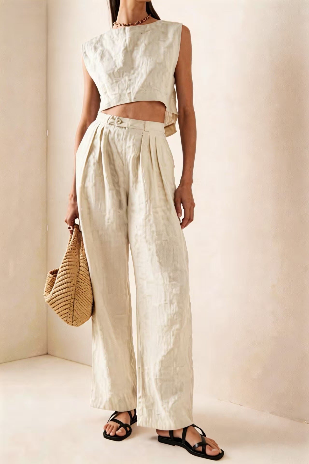 Breathable Comfortable Crew-neck Loose-fitting Casual Set
