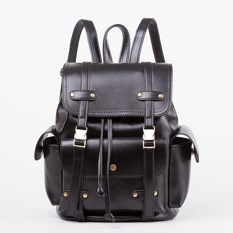 Women’s Vintage PU Leather Fashion  Backpack in 2 Colors - Wazzi's Wear