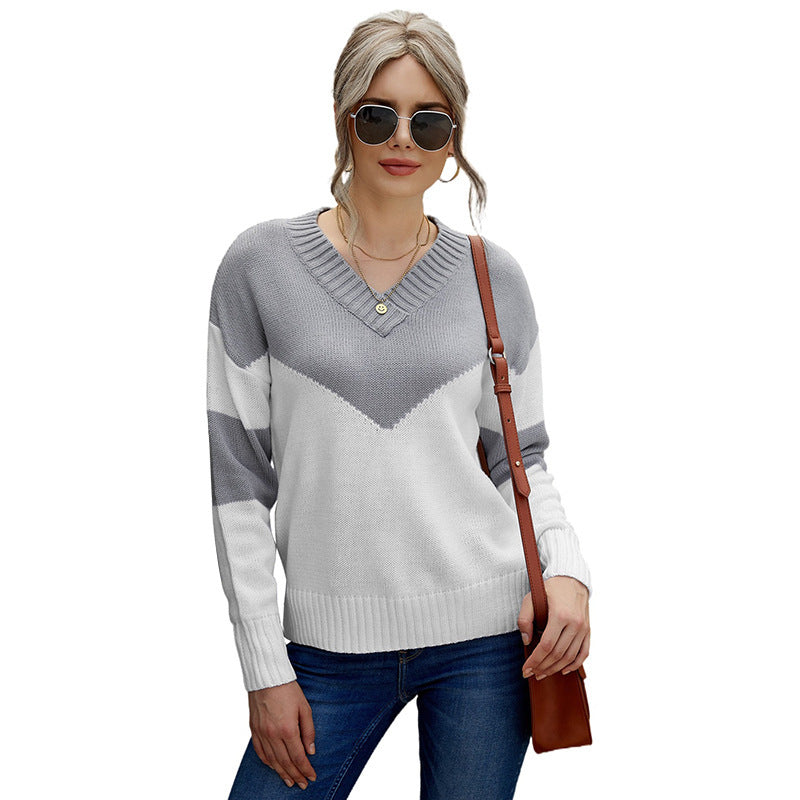 Sweater Women Fall Winter Amazon New Hit Color Long-sleeved