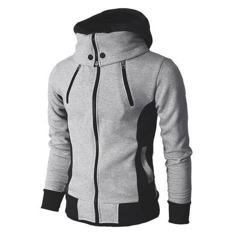 Men's Zip Up Hooded Sweatshirt Jacket in 4 Colors S-XXXL - Wazzi's Wear