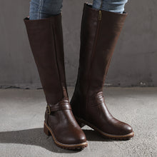 Load image into Gallery viewer, Women&#39;s Plush Lined High Boots with Zipper and Buckle in 3 Colors - Wazzi&#39;s Wear