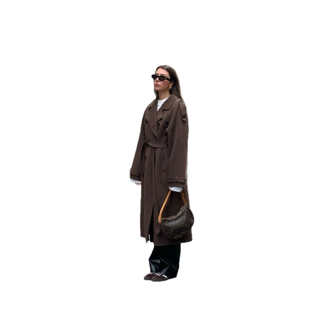 Elegant Wool Long Coat New Casual-style Outerwear