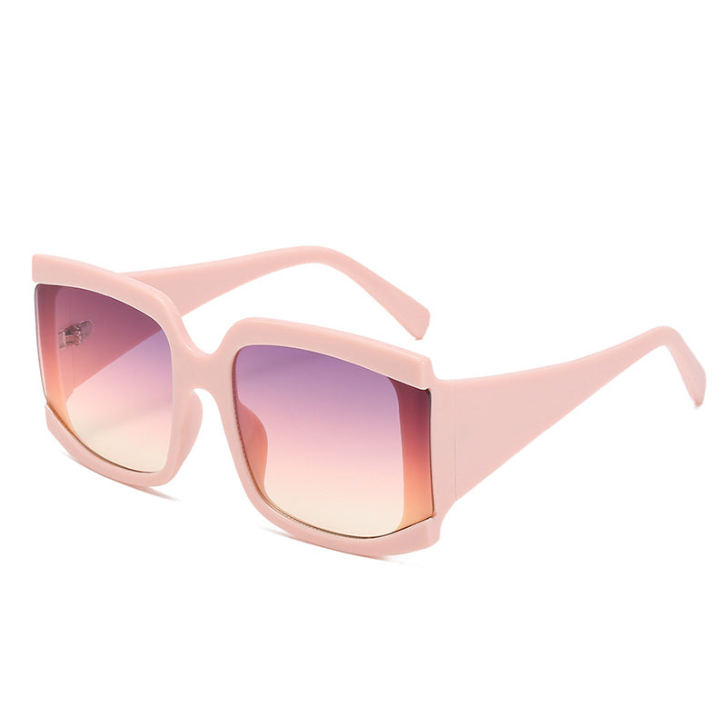 Lunettes de soleil carrées à grande monture pour femmes en 7 couleurs