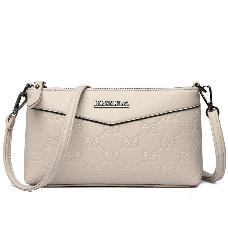 Embossed Small Shoulder Bag with Adjustable Strap