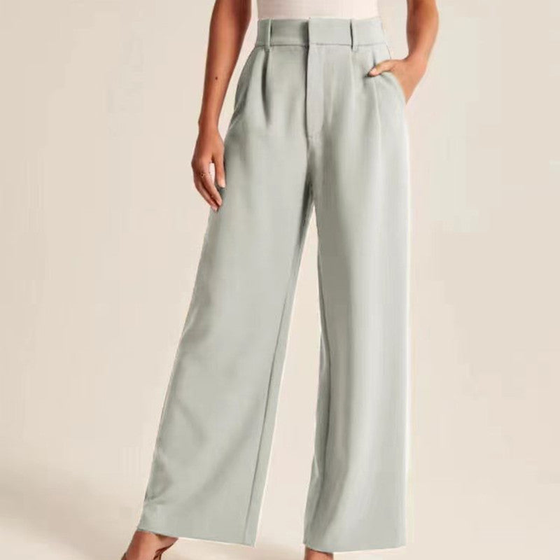 Women’s High Waist Wide Leg Pants With Belt in 8 Colors XS-5XL - Wazzi's Wear