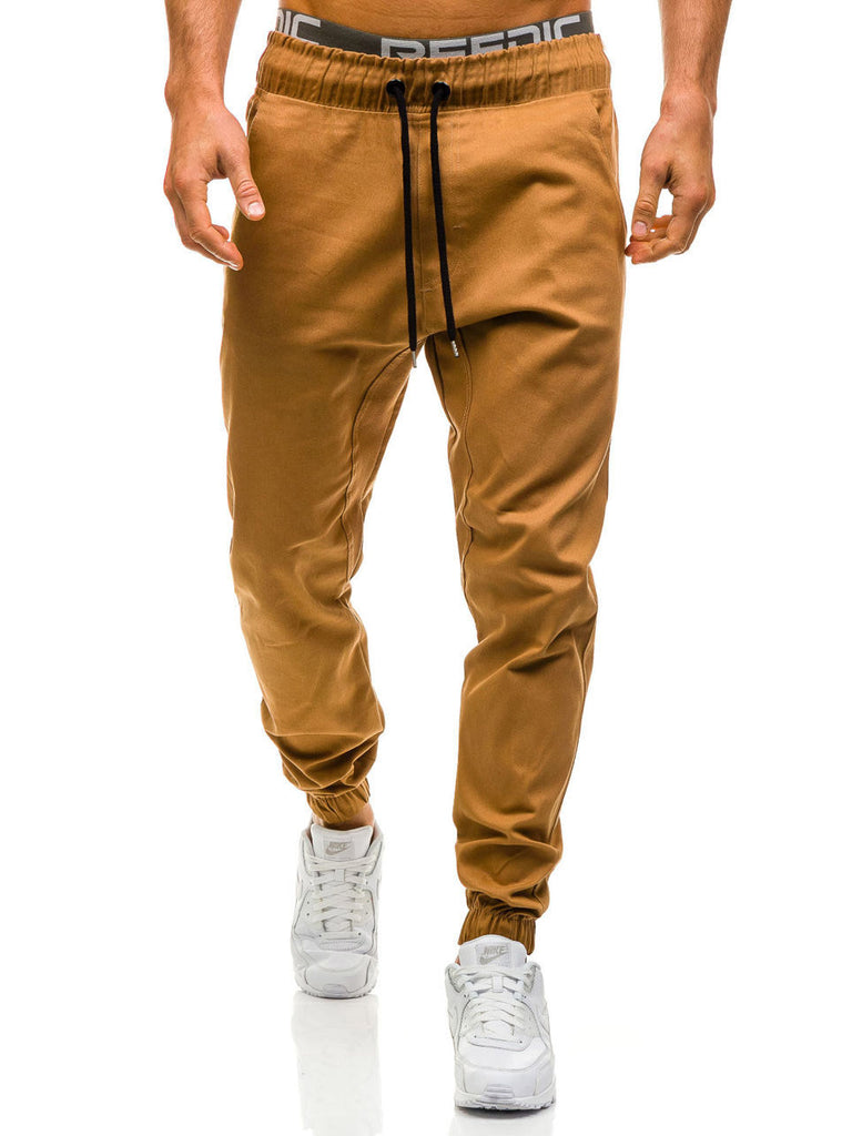 Men’s Cotton Joggers with Drawstring and Pockets in 4 Colors M-3XL - Wazzi's Wear