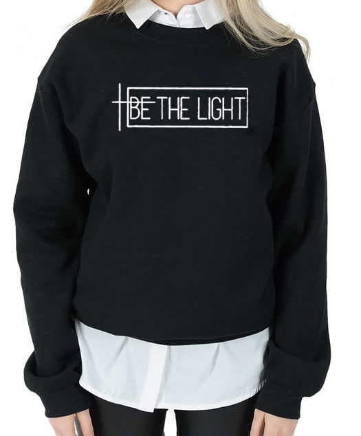 Women's Be The Light Fleece Sweatshirt in 5 Colors S-3XL - Wazzi's Wear
