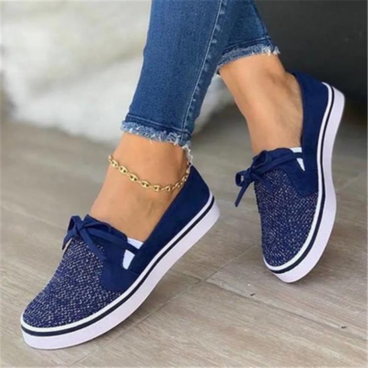 Women’s Canvas Flat Heel Sneakers