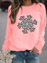 Load image into Gallery viewer, Women’s Christmas Crew Neck Sweatshirt with Snowflake in 10 Colors S-XXXL - Wazzi&#39;s Wear