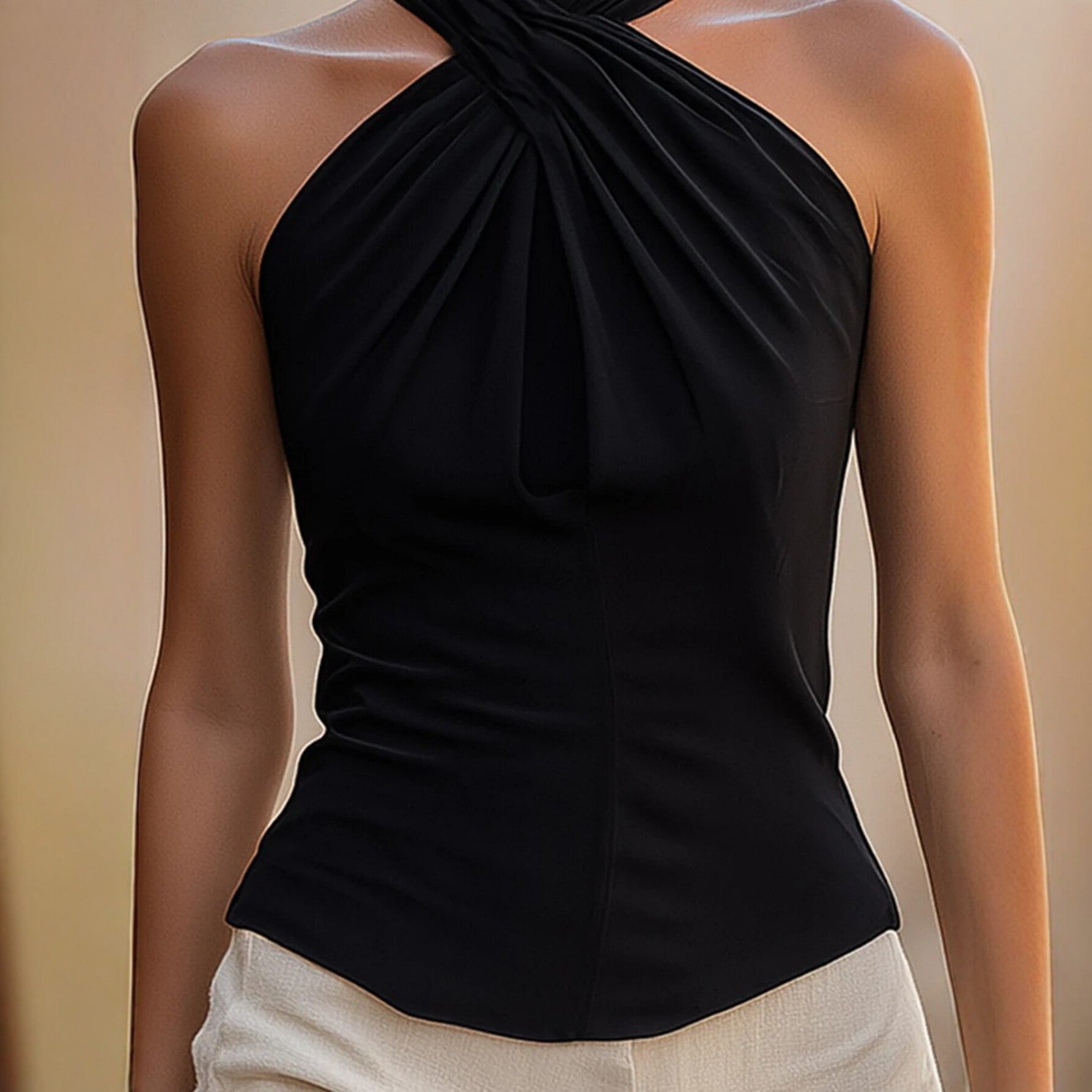 Solid-color Versatile Commute Top For Women