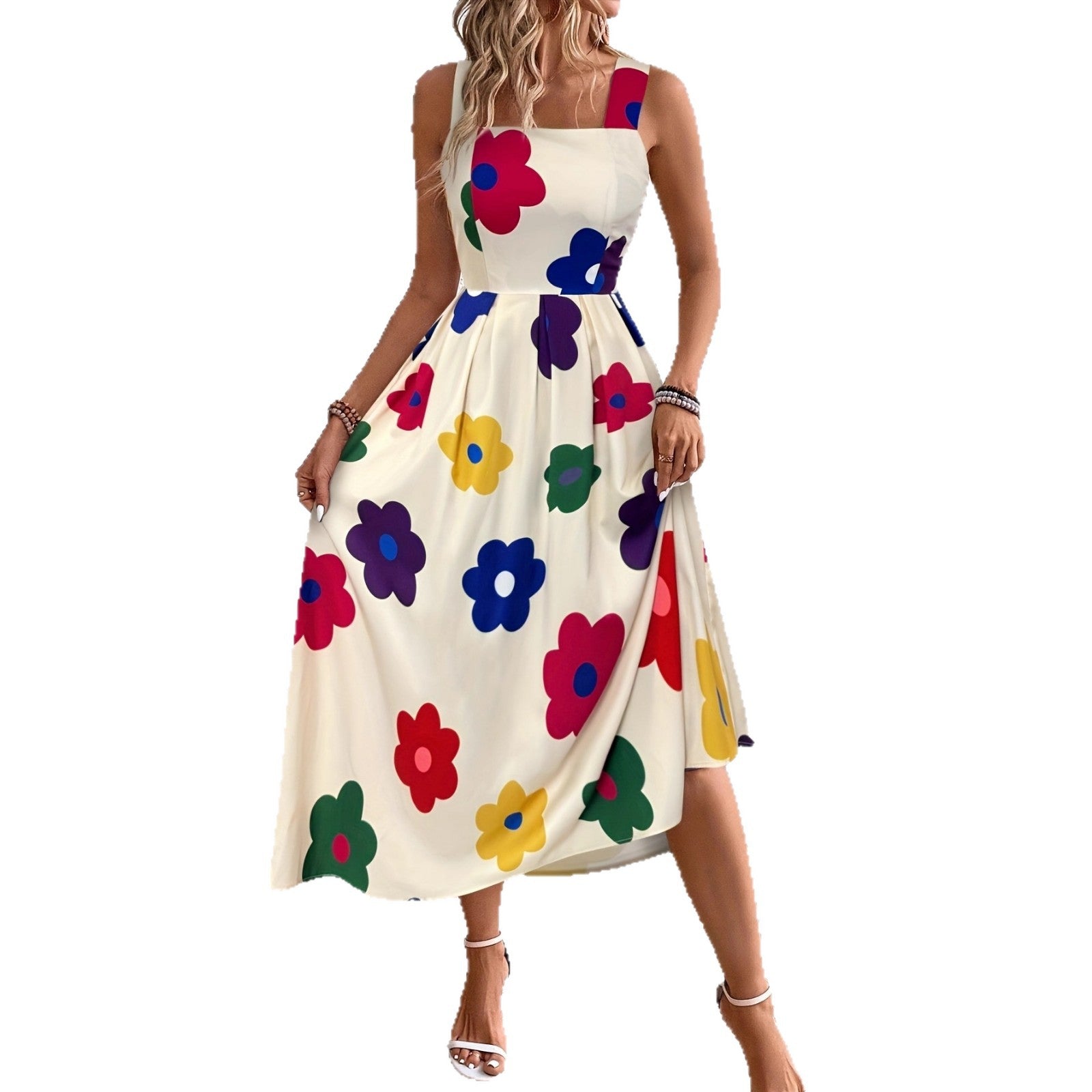 Lady's Flower Printed Dress