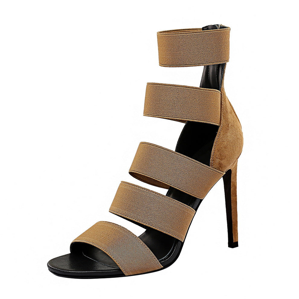Women’s Stiletto High Heel Strappy Sandals in 4 Colors - Wazzi's Wear