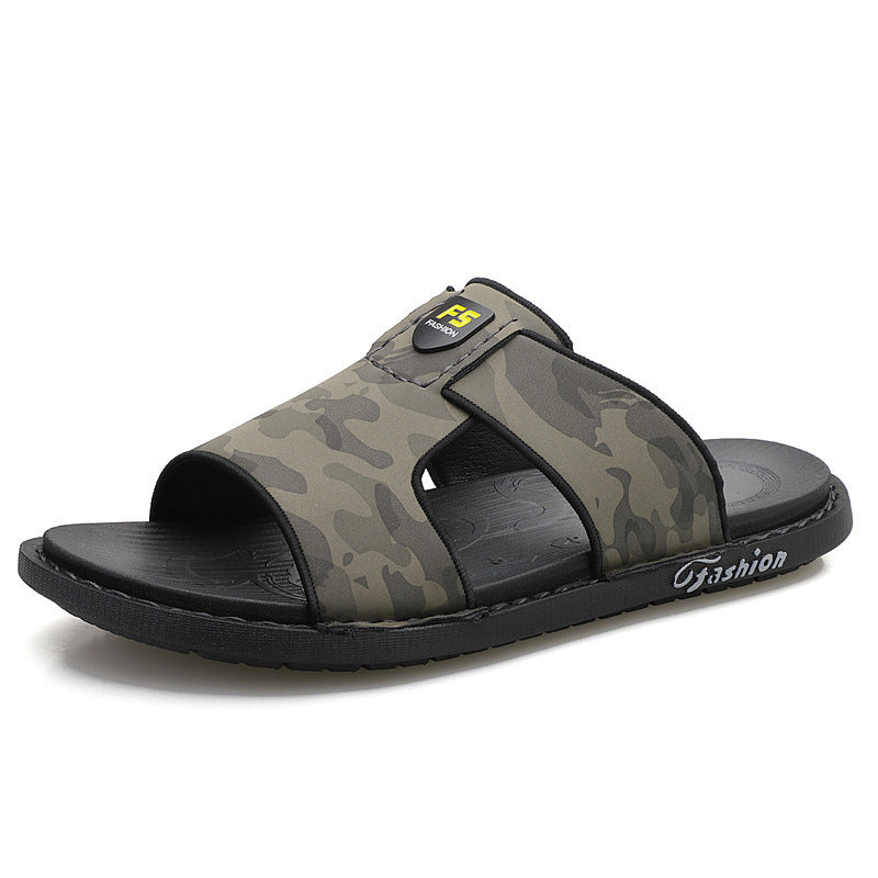 Non-Slip Soft Sole Leather Slip-On Men’s Sandals