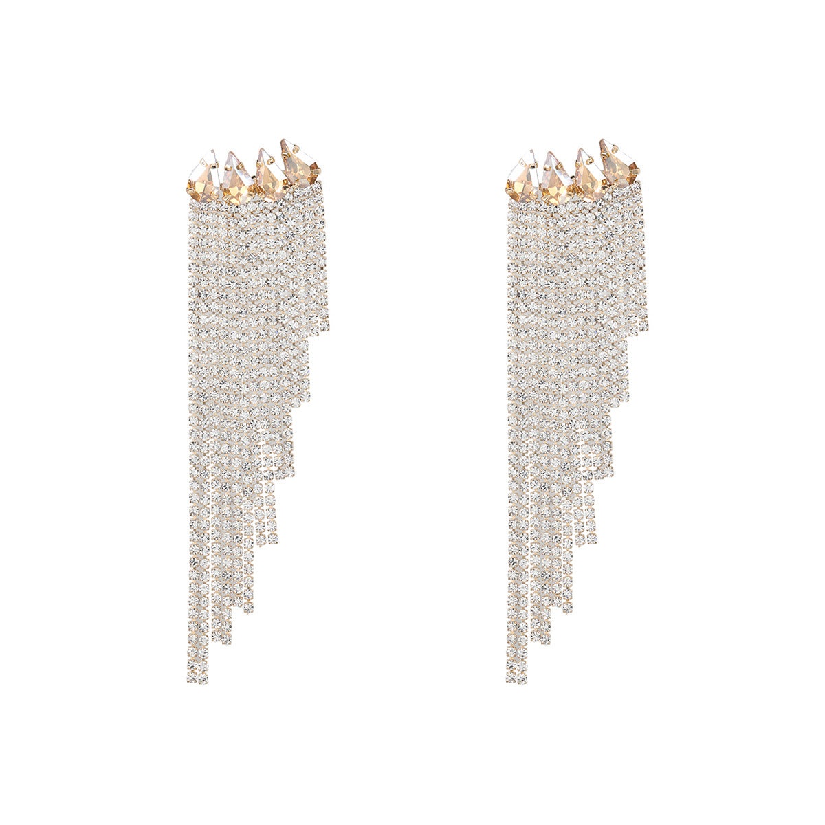 Women’s Rhinestone  Tassel Earrings in 3 Colors - Wazzi's Wear