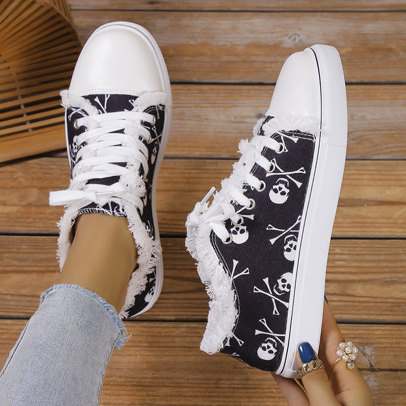 Women’s Patterned Canvas Sneakers - Wazzi's Wear