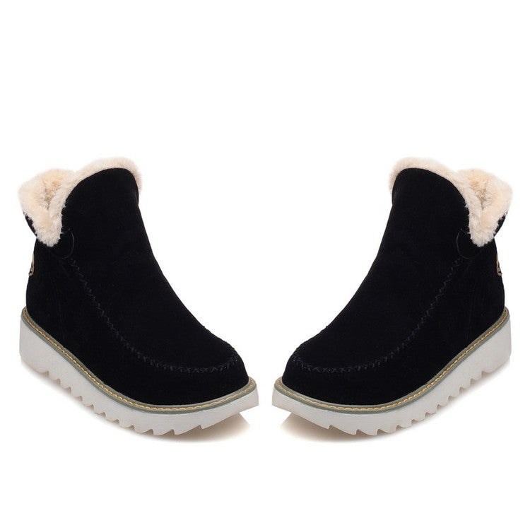 Women's Short Plush Boots in 3 Colors - Wazzi's Wear