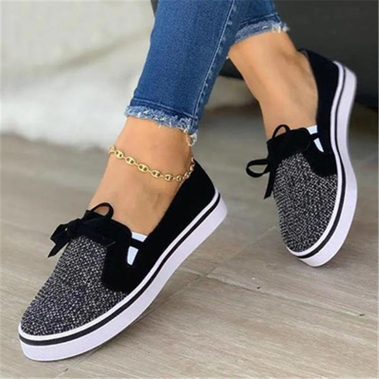 Women’s Canvas Flat Heel Sneakers