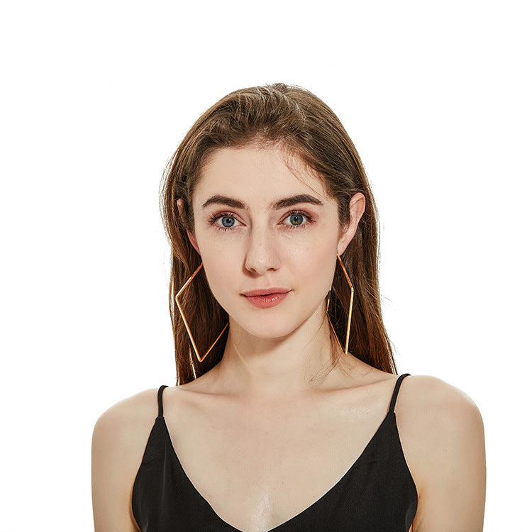 Women's Large Geometric Earrings in 2 Colors - Wazzi's Wear