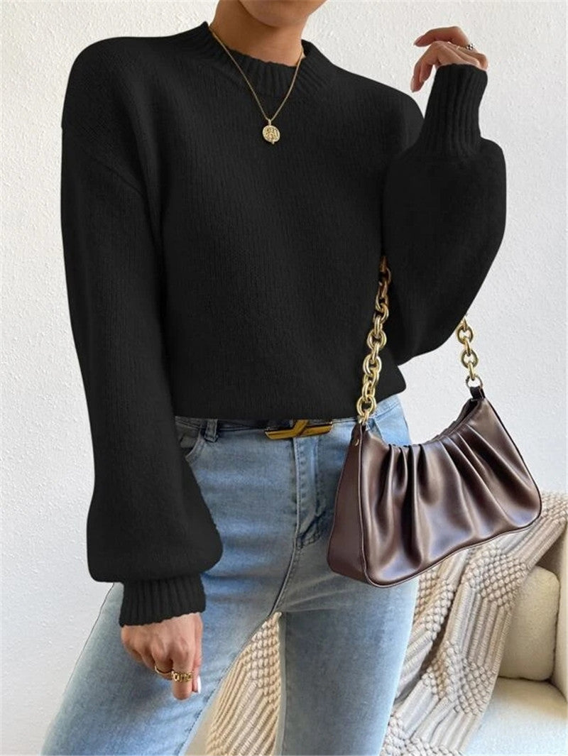 Women’s Mock Neck Long Sleeve Sweater