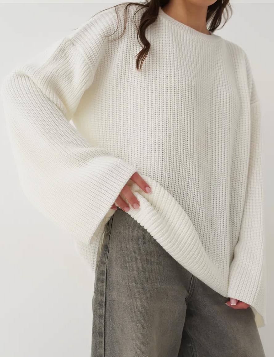 European And American Loose Autumn Winter Sweater Gray Top