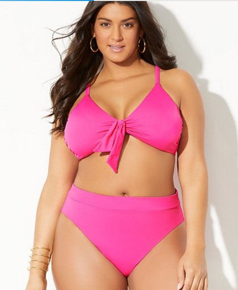 Women’s Plus Size Solid Color Bikini in 3 Colors M-4XL - Wazzi's Wear