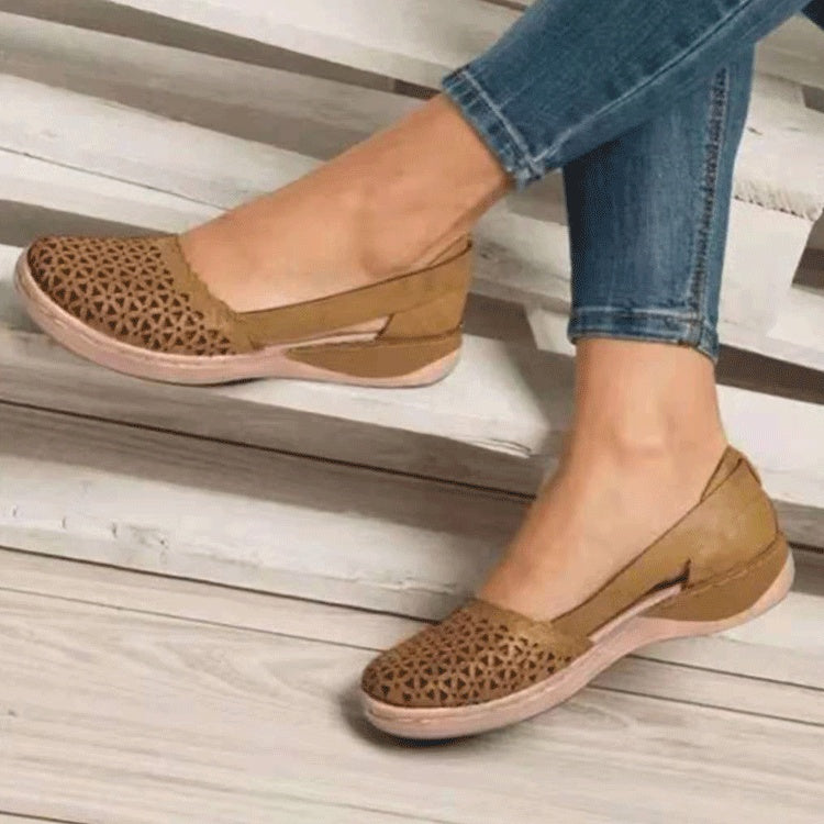 Women’s Solid Colour Flat Slip-On Shoes