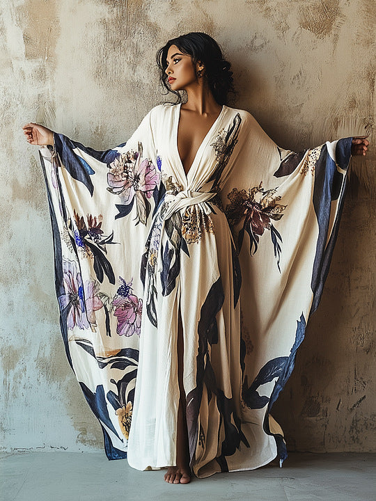 Cross-Border 3D-Printed Womens Robe For Foreign Trade