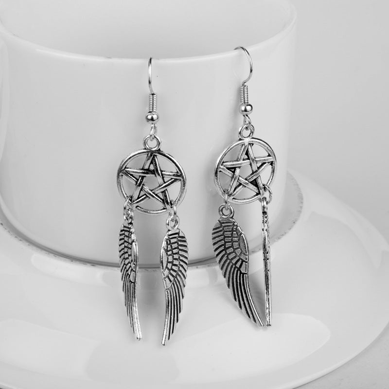 Unisex Ethnic Feather Drop Earrings - Wazzi's Wear