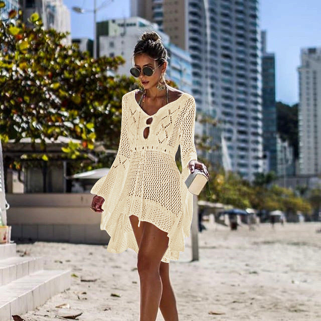 Women’s Long Sleeve Beach Cover-Up in 10 Colors - Wazzi's Wear