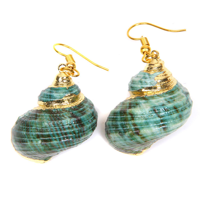 Vacation-style Earrings For Women Natural Seashells Summer Beach Look