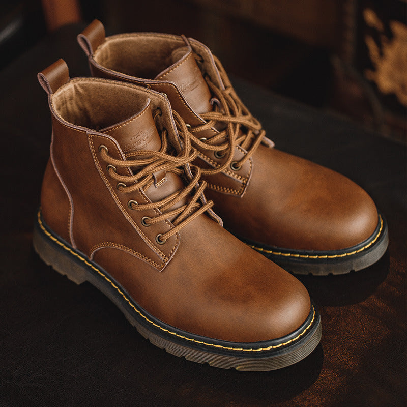 Men's Leather Doc Marten Boots - Wazzi's Wear