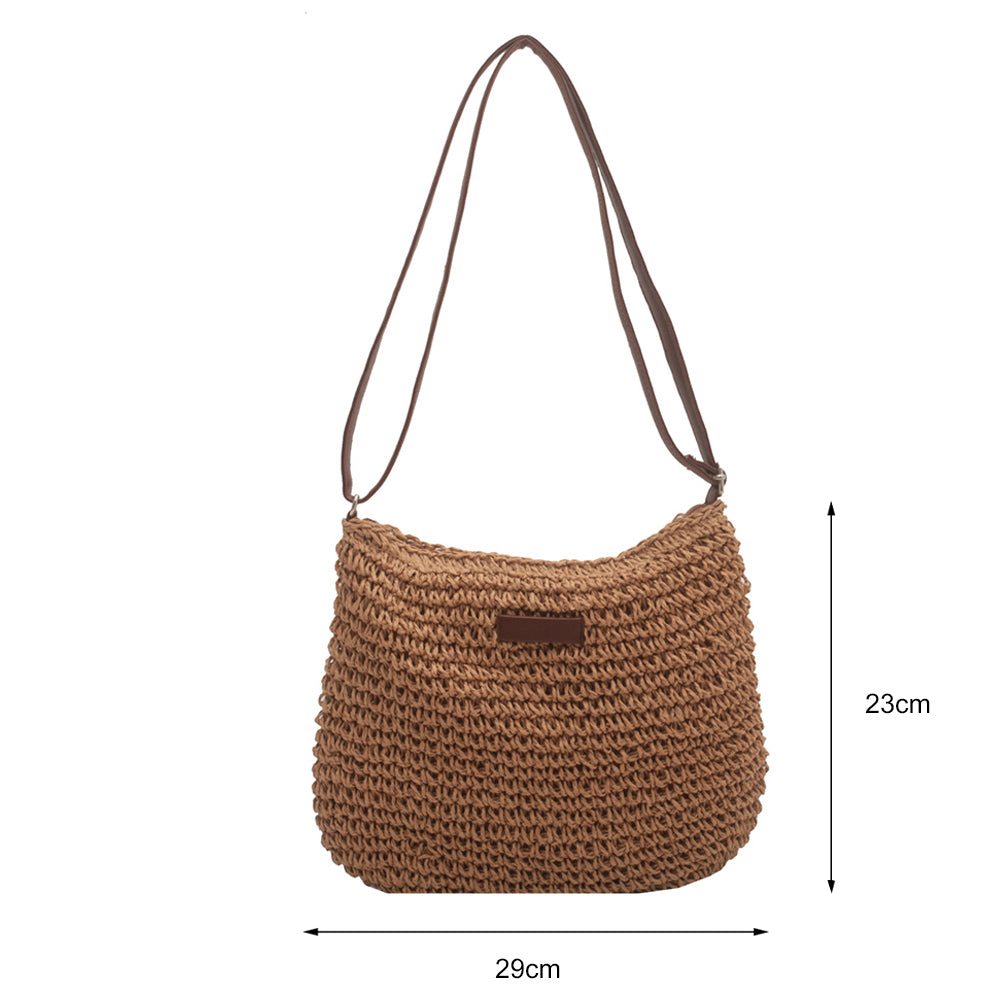 Women’s Straw Tote Shoulder Bag in 2 Colors - Wazzi's Wear