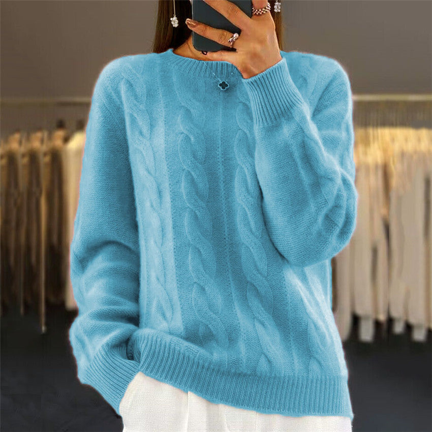 Women’s Cable-Knit Long Sleeve Sweater