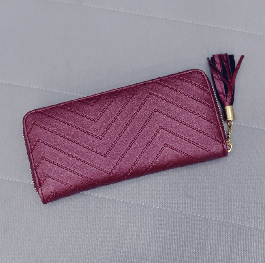 Women’s Phone Wallet with Tassel in 4 Colors - Wazzi's Wear