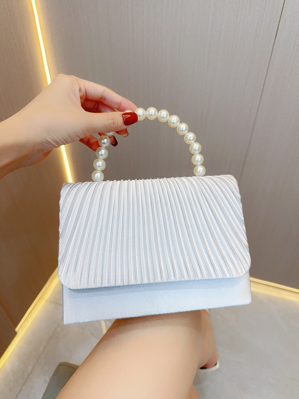 Women's Elegant Pleated Evening Bag