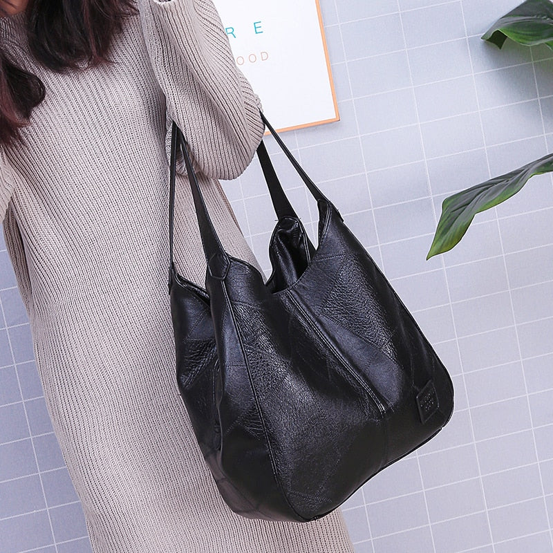 Women’s Large Capacity Hand Shoulder Bag in 4 Colors - Wazzi's Wear