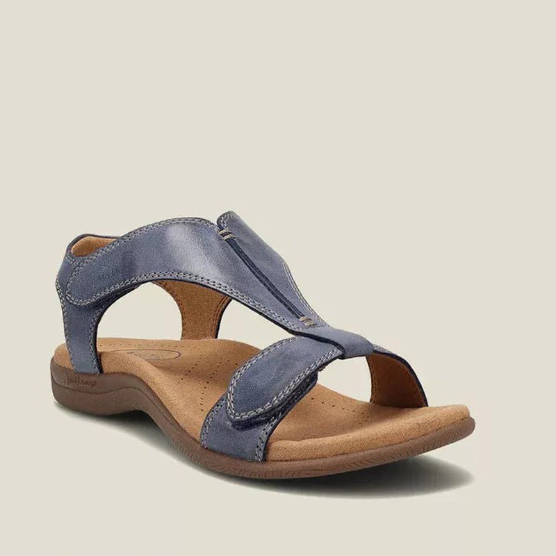 Women's Roman Sandals with Velcro Strap and Arch Support