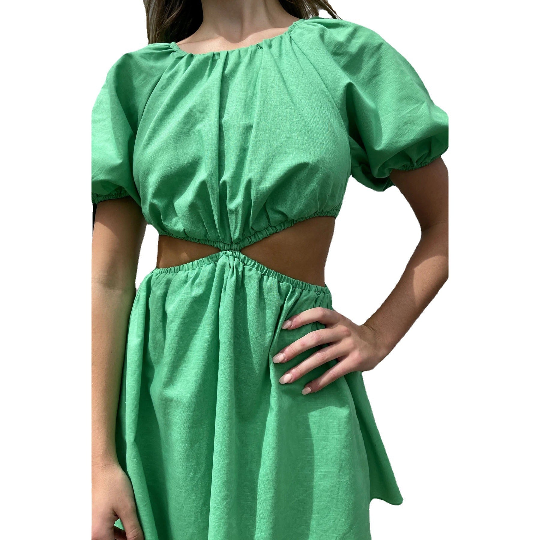 Fresh Women's Clothing Sweetheart Collar A- Line Skirt Dress