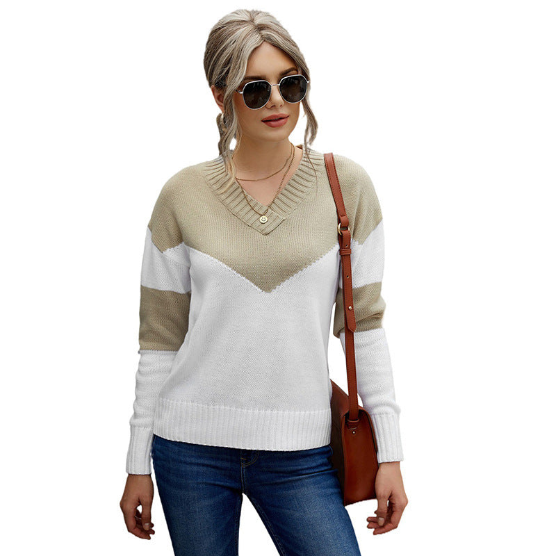 Sweater Women Fall Winter Amazon New Hit Color Long-sleeved