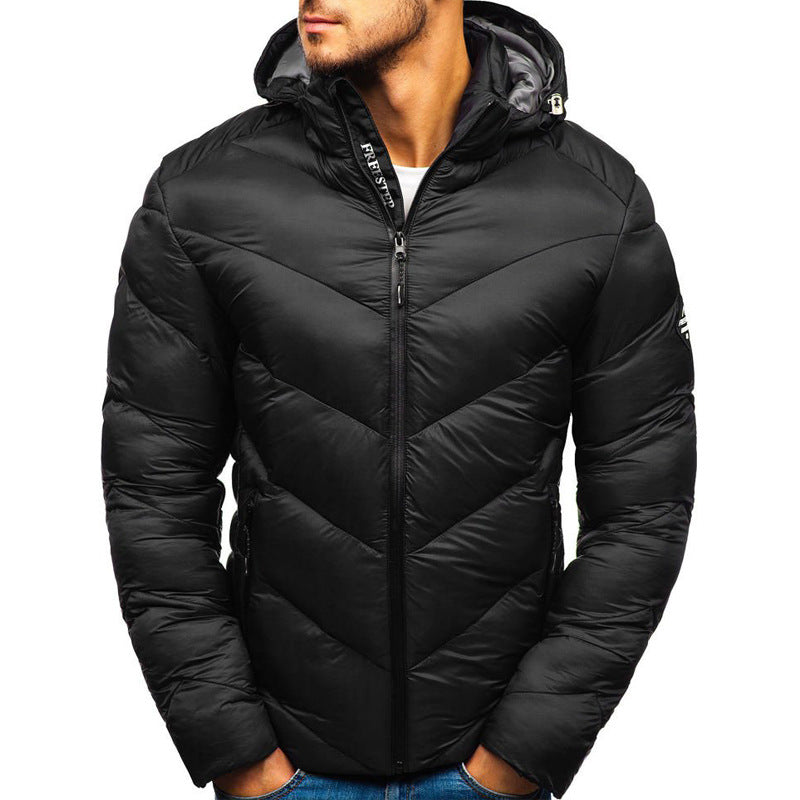 Men’s Long Sleeve Hooded Puffer Jacket