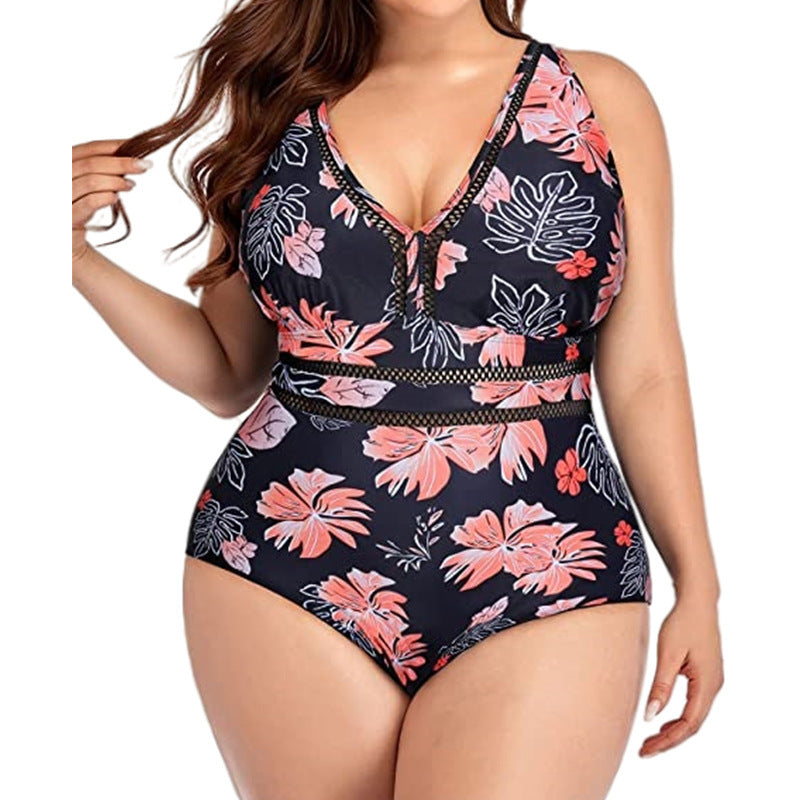 Women's One Piece Swimsuit with Mesh S-5XL - Wazzi's Wear