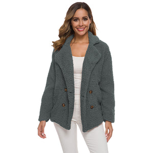 Women’s Fleece Sweater Jacket in 12 Colors S-5XL - Wazzi's Wear
