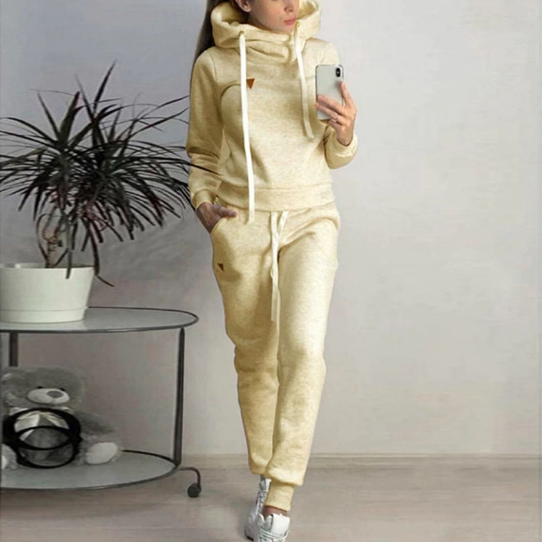 Women’s Solid Colour Fleece-Lined Sweatsuit