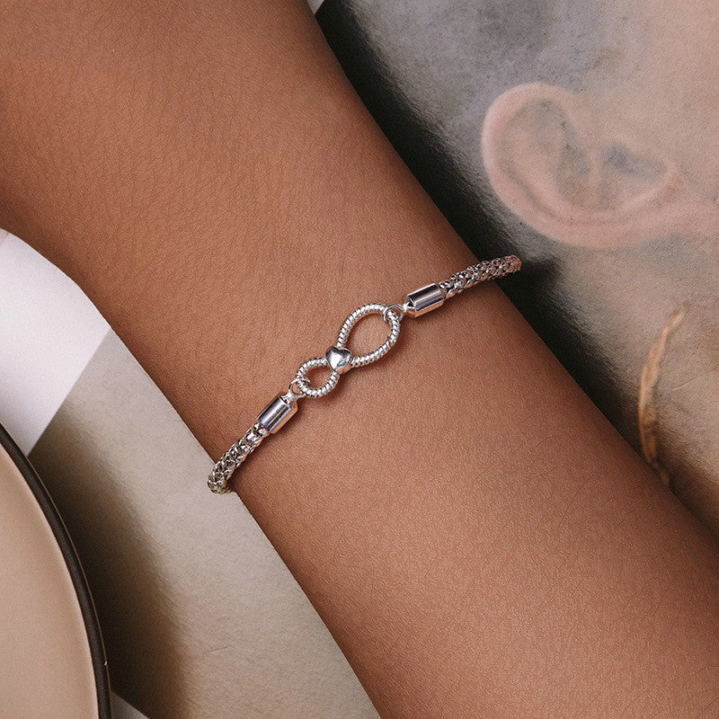 Women’s Sterling Silver Infinite Loop Bracelet - Wazzi's Wear