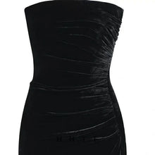 Load image into Gallery viewer, Women’s Black Sleeveless Evening Dress with Long Skirt and Side Slit S-2XL - Wazzi&#39;s Wear