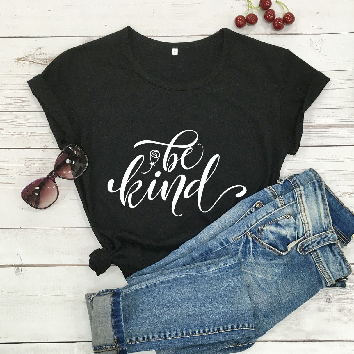 Women’s Be Kind Short Sleeve Top in 15 Colors S-3XL - Wazzi's Wear