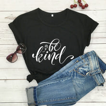 Load image into Gallery viewer, Women’s Be Kind Short Sleeve Top in 15 Colors S-3XL - Wazzi&#39;s Wear